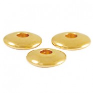 DQ metal bead Disc 6mm Gold